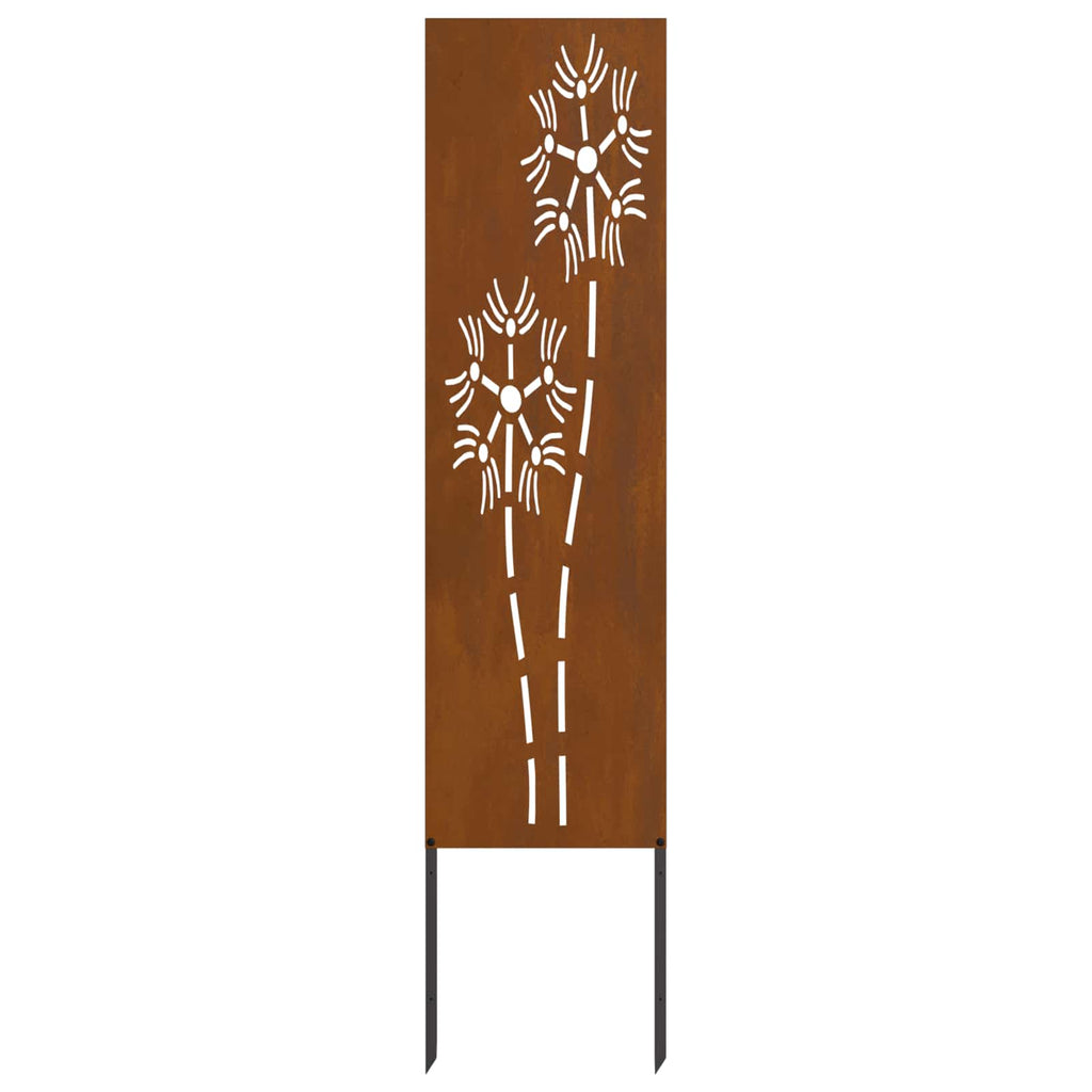 Garten Sichtschutz-Leinwand Rostig 32 x 140 cm Wetterfeststahl