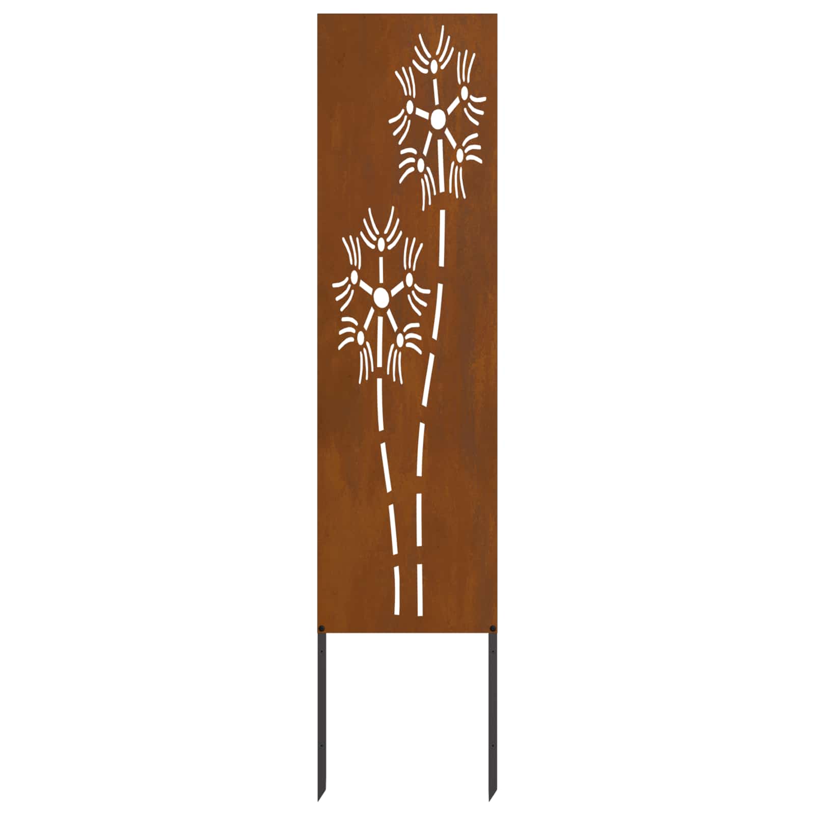 Garten Sichtschutz-Leinwand Rostig 32 x 140 cm Wetterfeststahl