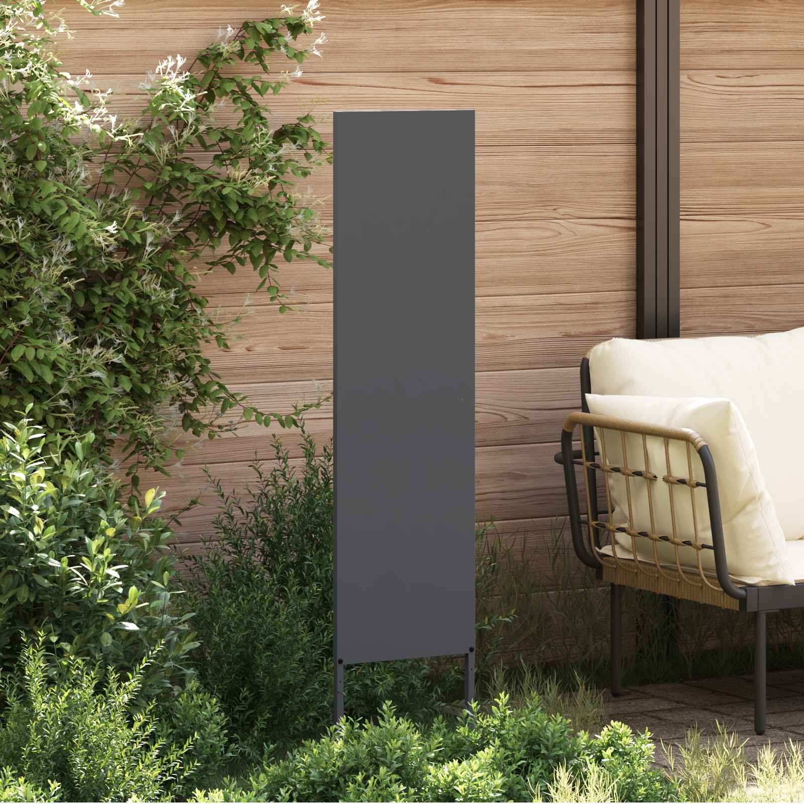 Garten Sichtschutz-Leinwand Anthrazit 32 x 140 cm