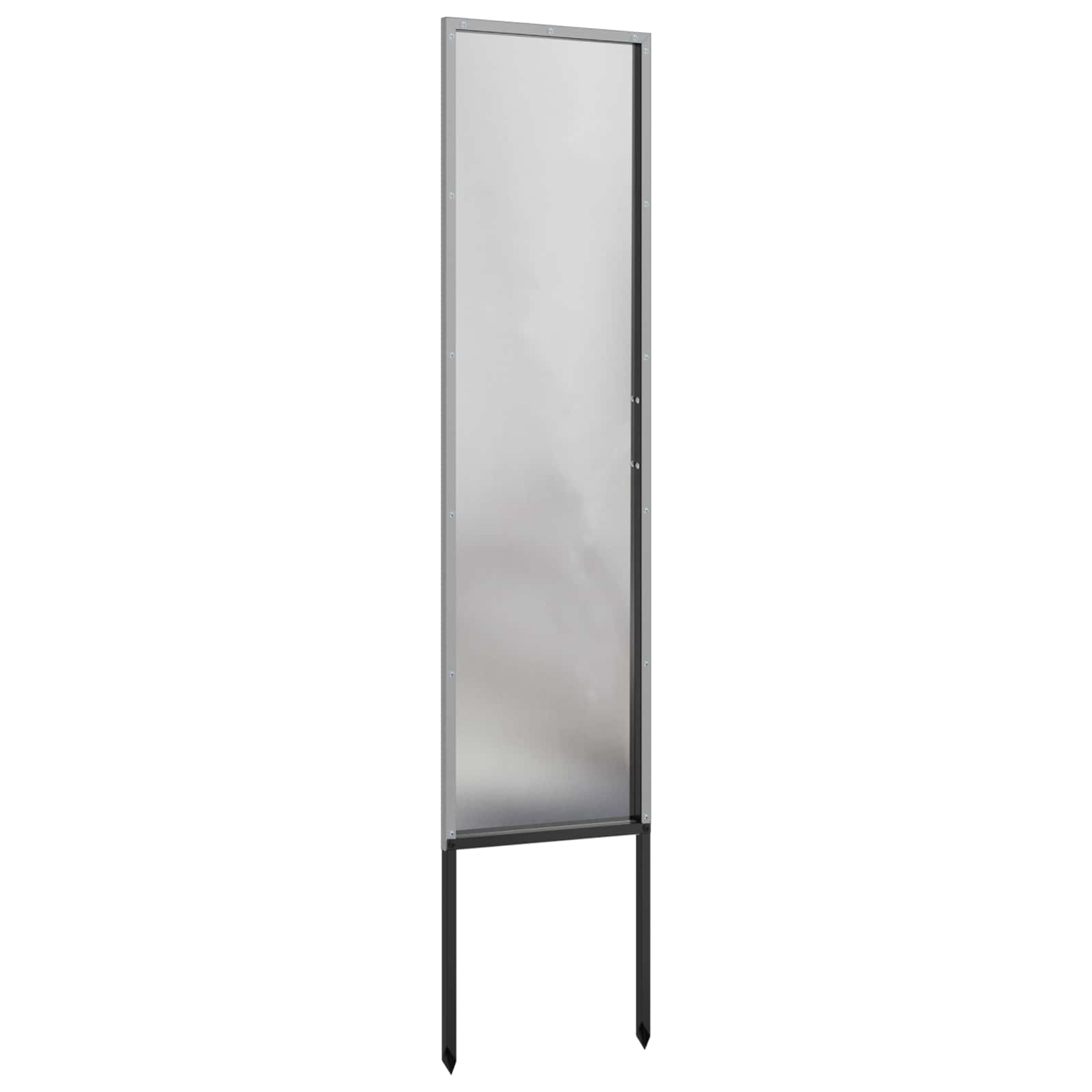 Garten Sichtschutz-Leinwand Silber 32 x 140 cm Edelstahl