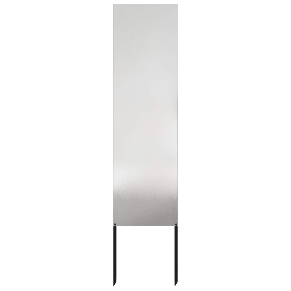 Garten Sichtschutz-Leinwand Silber 32 x 140 cm Edelstahl
