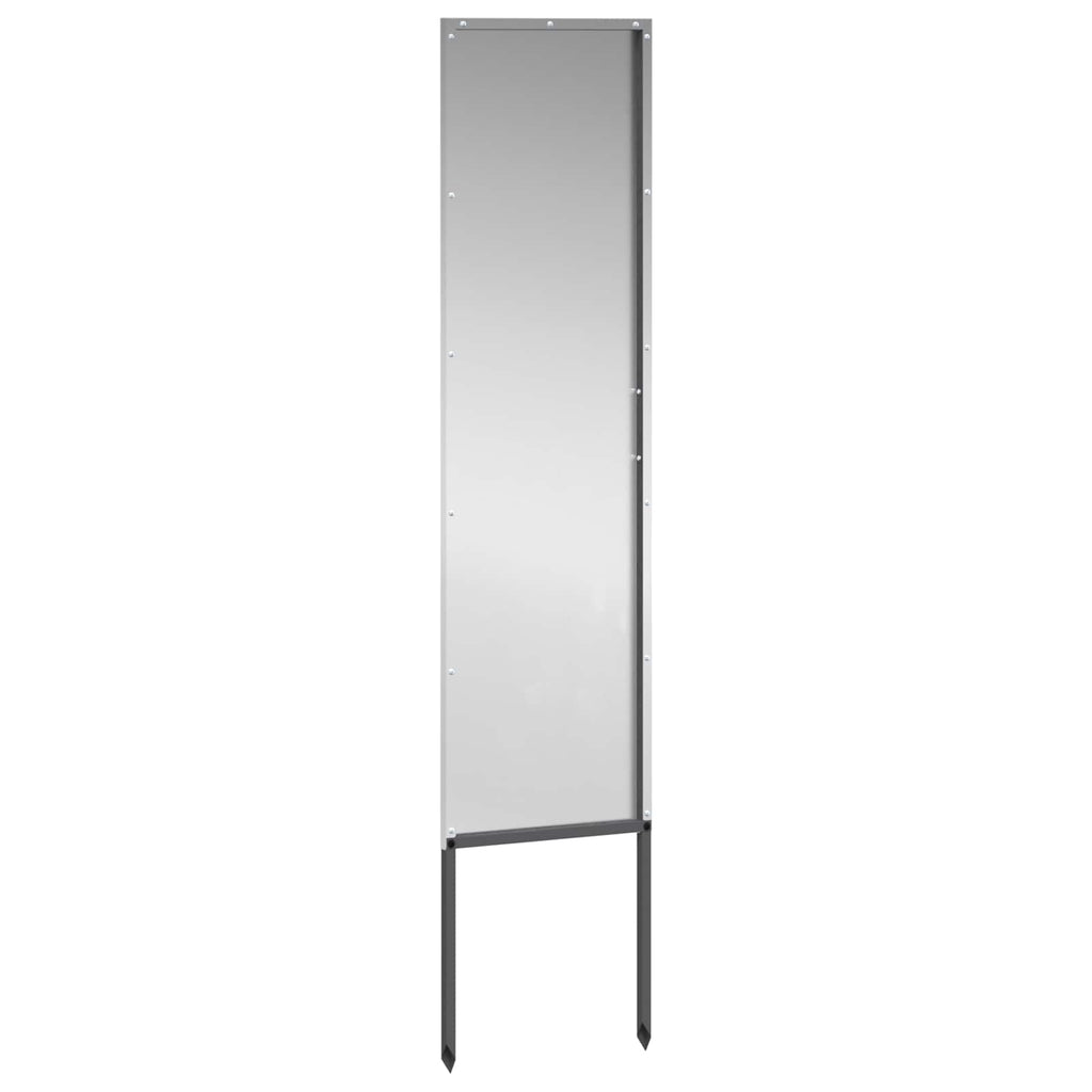 Garten Sichtschutz-Leinwand Silber 32 x 140 cm Verzinkter Stahl
