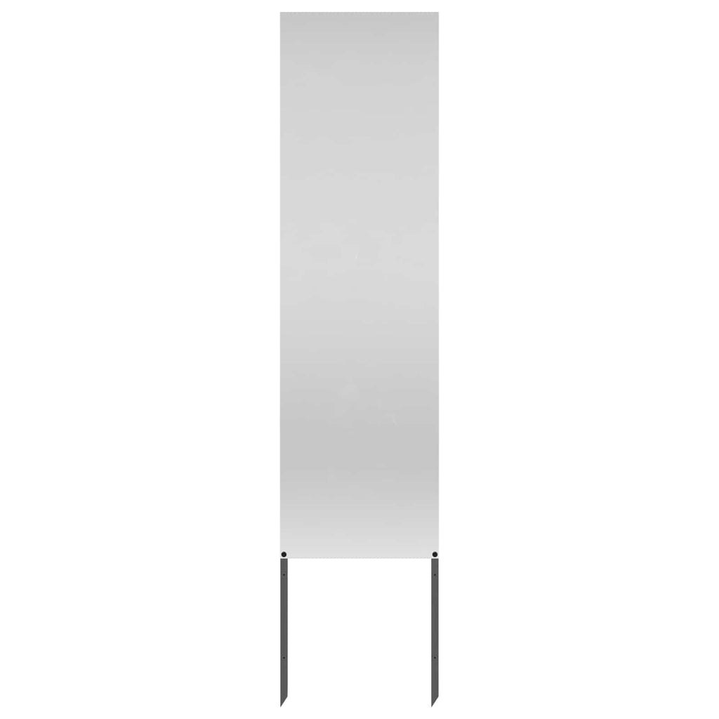 Garten Sichtschutz-Leinwand Silber 32 x 140 cm Verzinkter Stahl