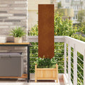 Garten Sichtschutz-Leinwand Rostig 32 x 140 cm Wetterfeststahl