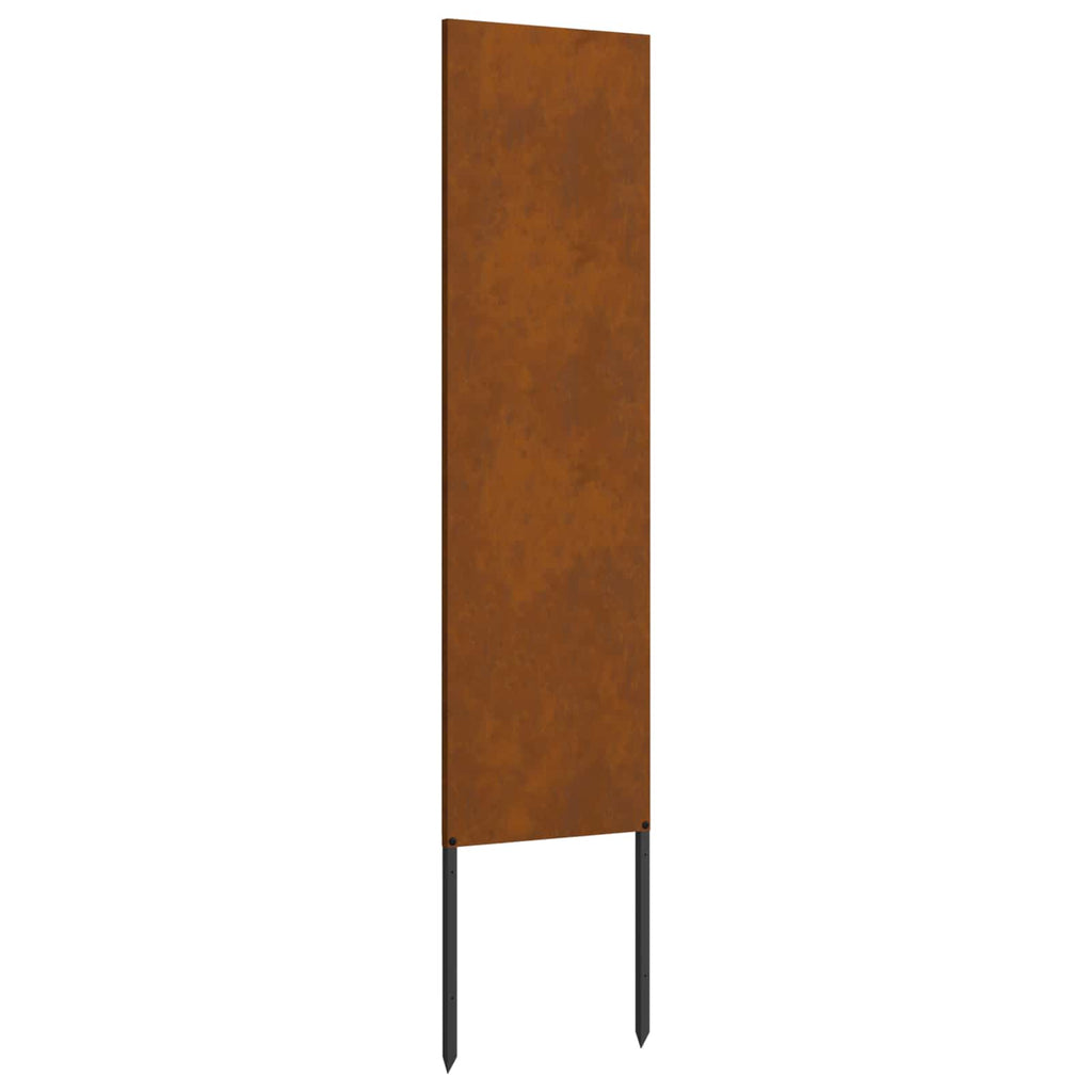 Garten Sichtschutz-Leinwand Rostig 32 x 140 cm Wetterfeststahl