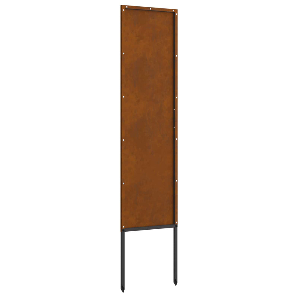 Garten Sichtschutz-Leinwand Rostig 32 x 140 cm Wetterfeststahl