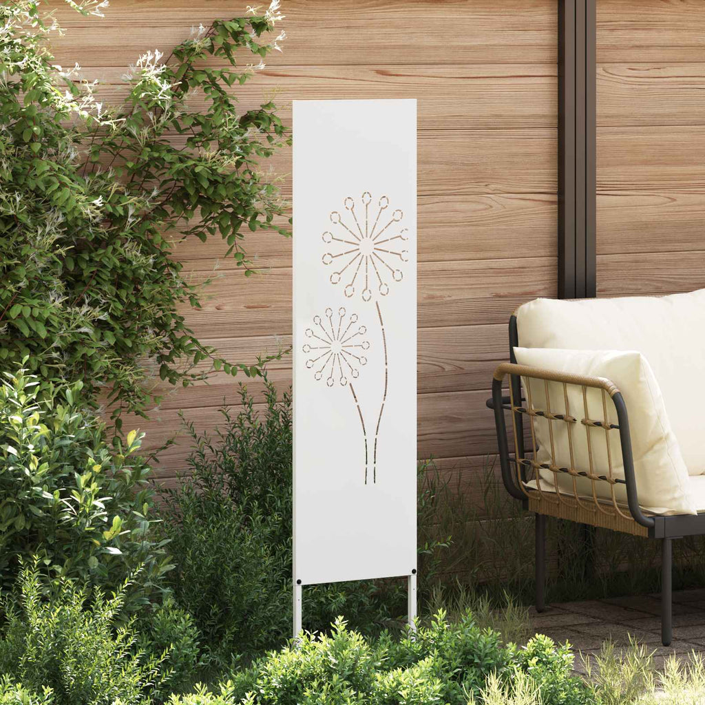 Garten Sichtschutz-Leinwand Weiß 32 x 140 cm