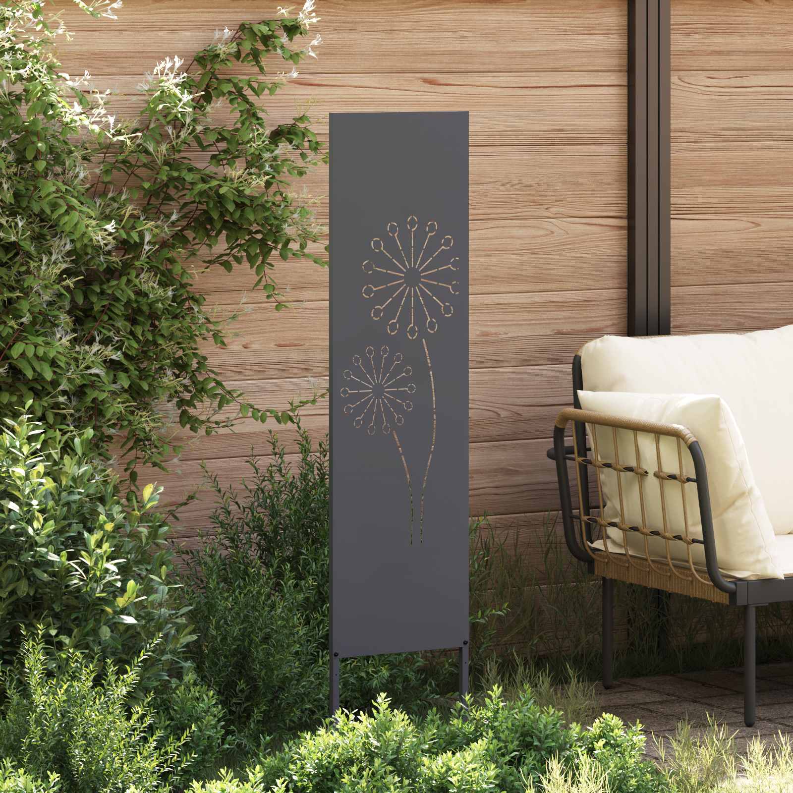Garten Sichtschutz-Leinwand Anthrazit 32 x 140 cm