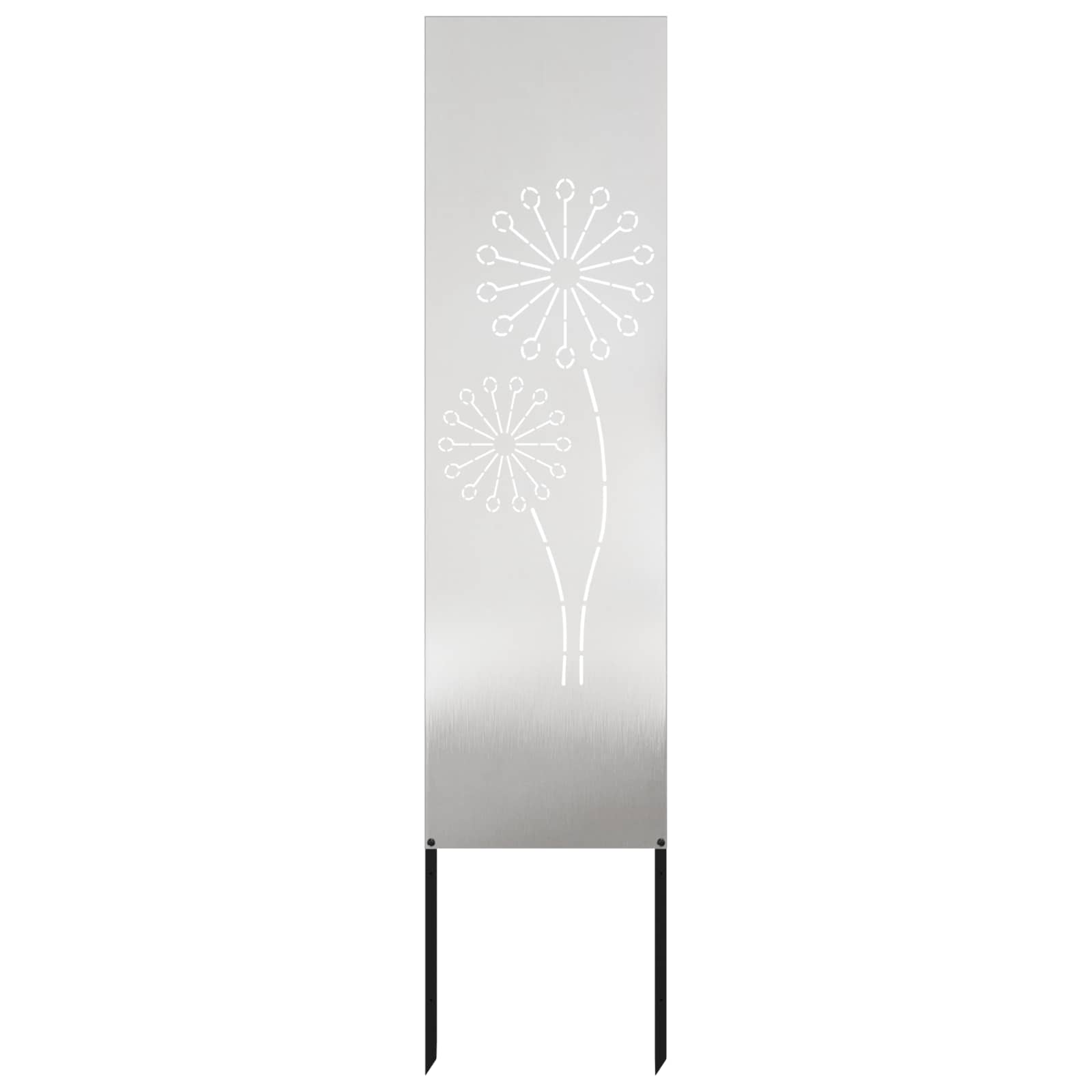 Garten Sichtschutz-Leinwand Silber 32 x 140 cm Edelstahl
