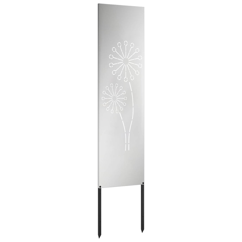 Garten Sichtschutz-Leinwand Silber 32 x 140 cm Verzinkter Stahl