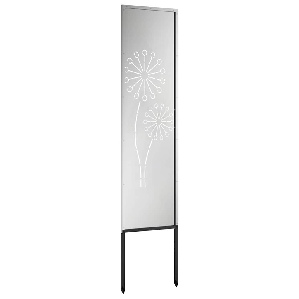 Garten Sichtschutz-Leinwand Silber 32 x 140 cm Verzinkter Stahl