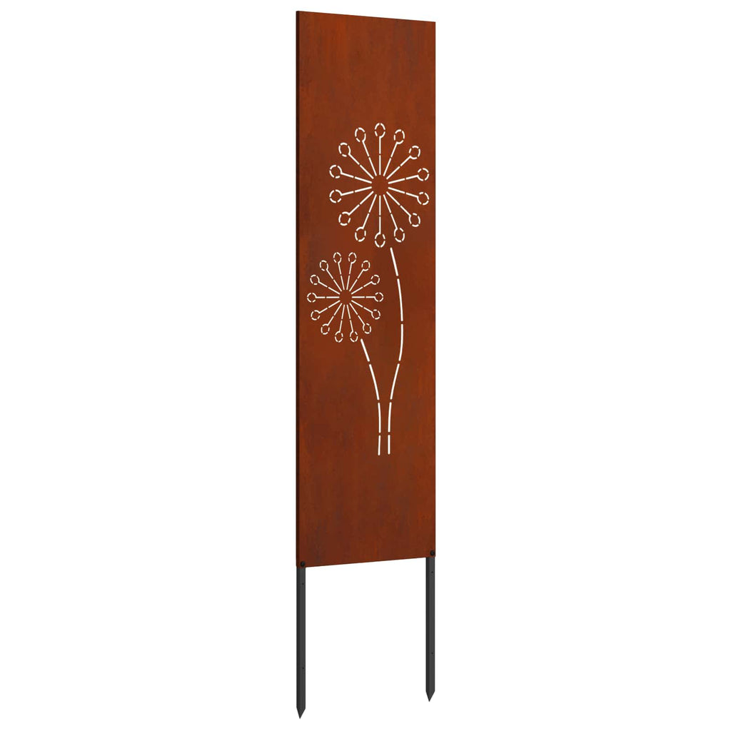 Garten Sichtschutz-Leinwand Rostig 32 x 140 cm Wetterfeststahl