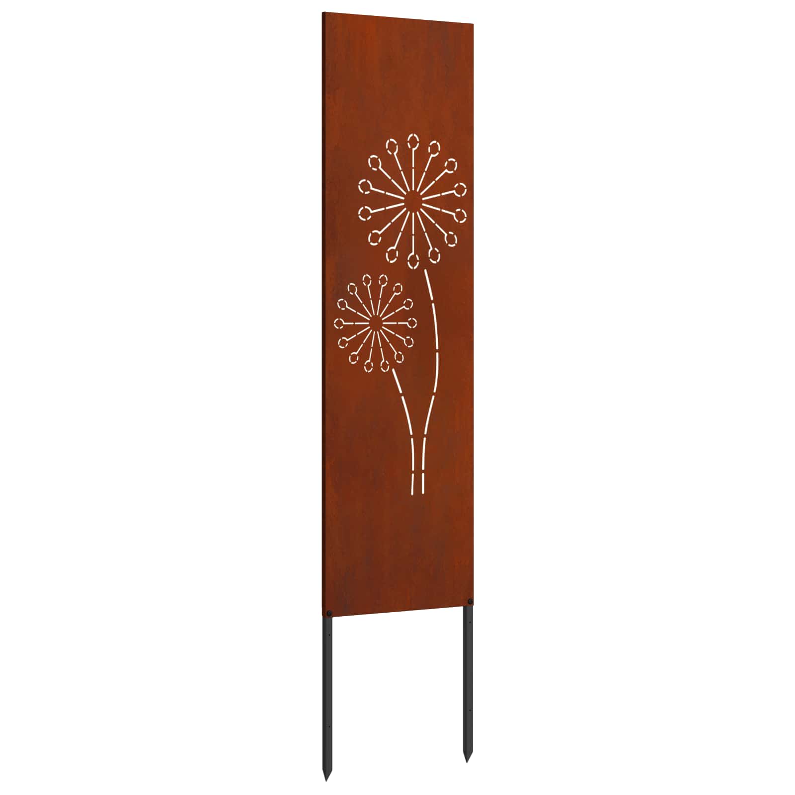 Garten Sichtschutz-Leinwand Rostig 32 x 140 cm Wetterfeststahl