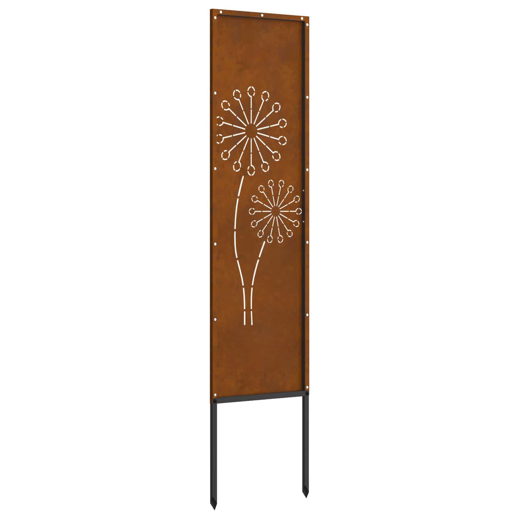 Garten Sichtschutz-Leinwand Rostig 32 x 140 cm Wetterfeststahl