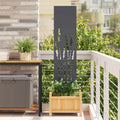 Garten Sichtschutz-Leinwand Anthrazit 32 x 140 cm