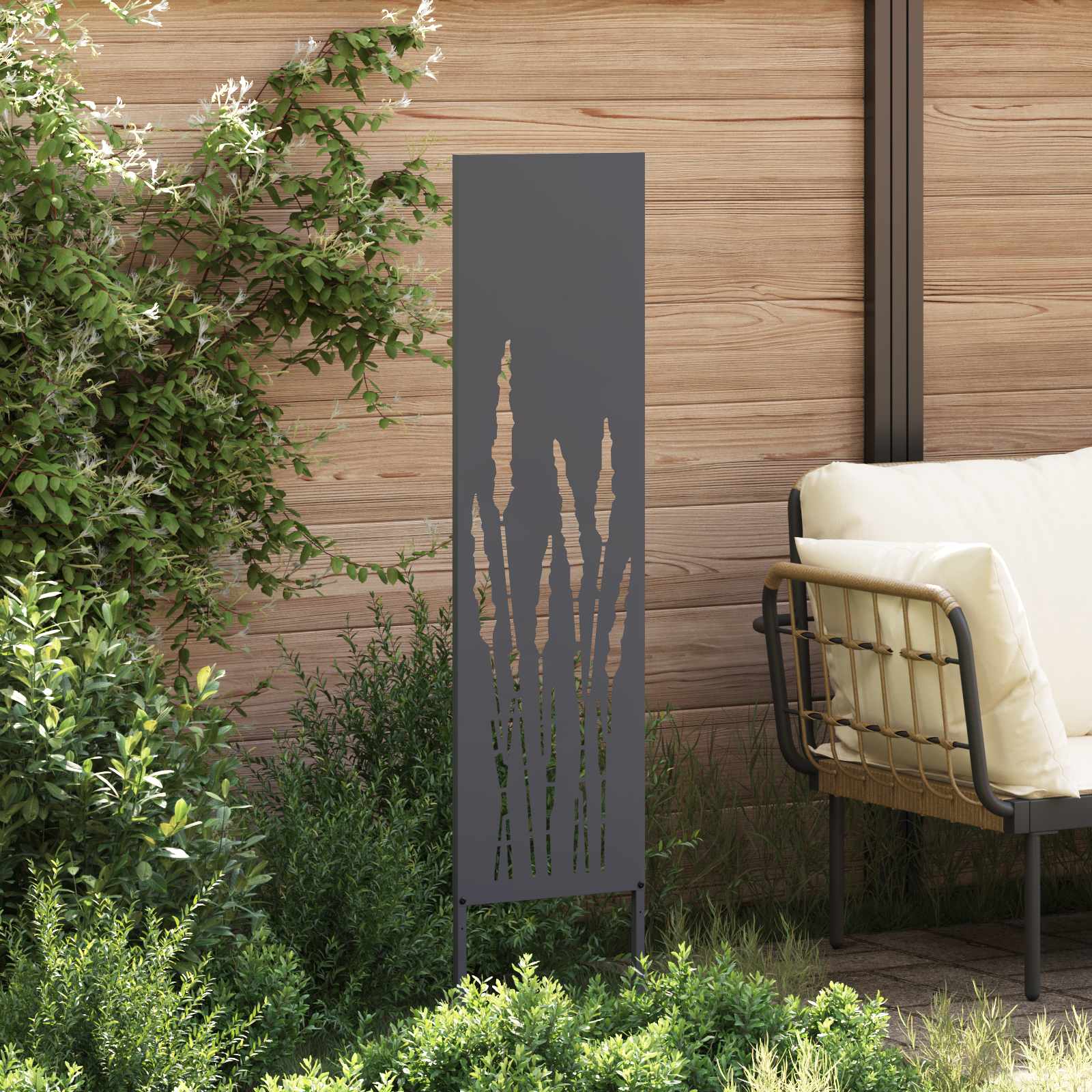 Garten Sichtschutz-Leinwand Anthrazit 32 x 140 cm