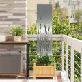 Garten Sichtschutz-Leinwand Silber 32 x 140 cm Edelstahl