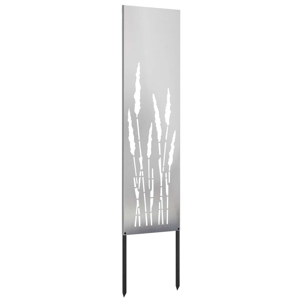 Garten Sichtschutz-Leinwand Silber 32 x 140 cm Edelstahl