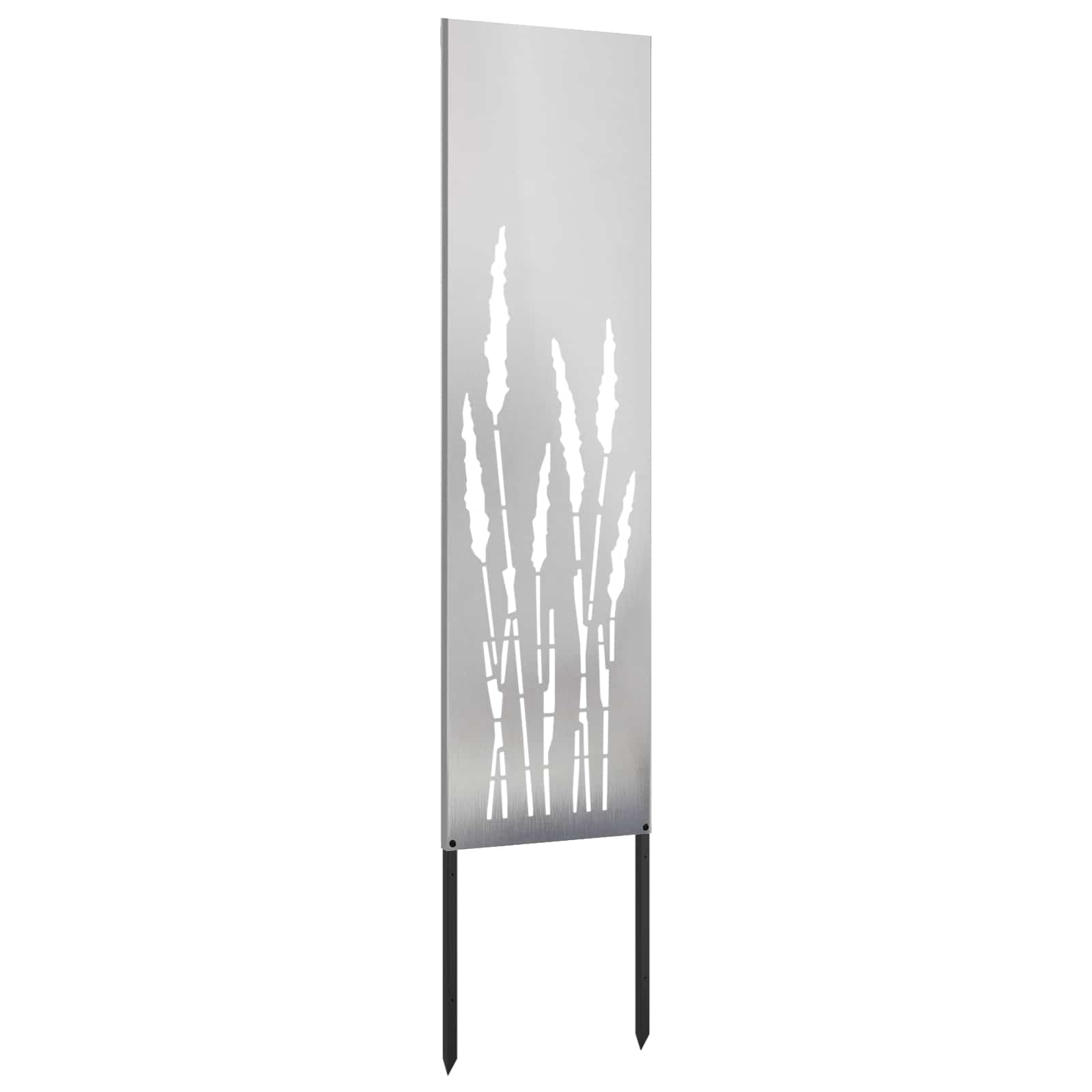 Garten Sichtschutz-Leinwand Silber 32 x 140 cm Edelstahl