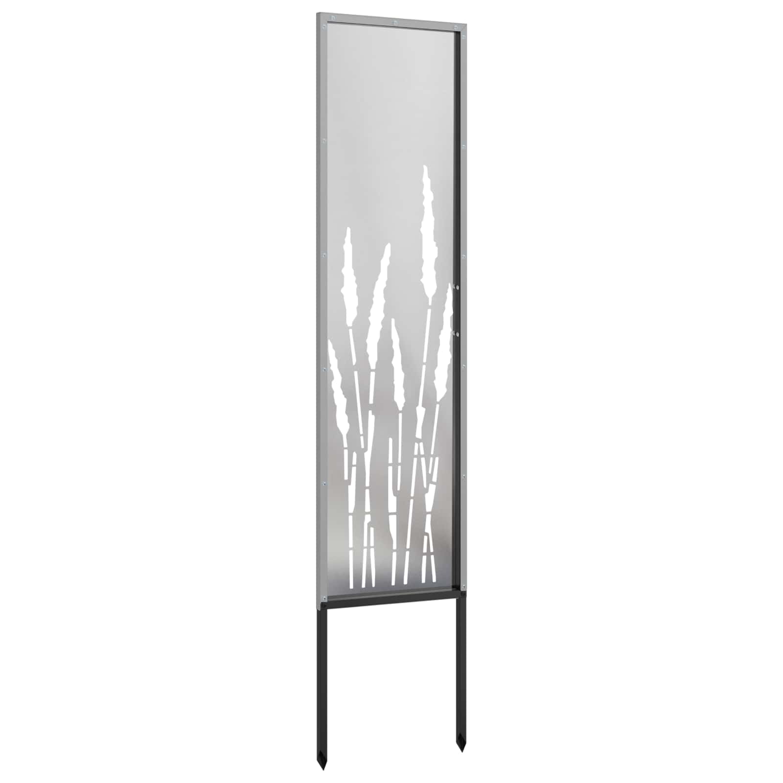 Garten Sichtschutz-Leinwand Silber 32 x 140 cm Edelstahl