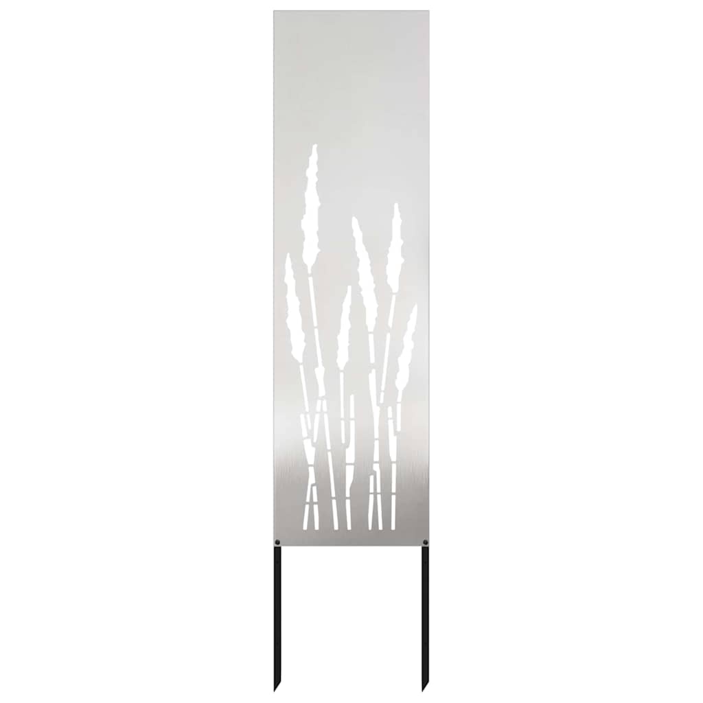 Garten Sichtschutz-Leinwand Silber 32 x 140 cm Edelstahl
