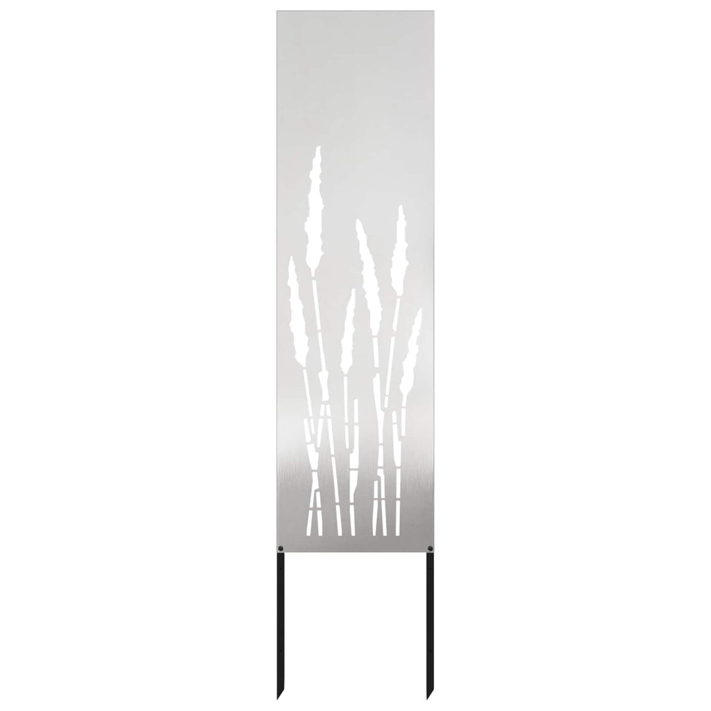 Garten Sichtschutz-Leinwand Silber 32 x 140 cm Edelstahl