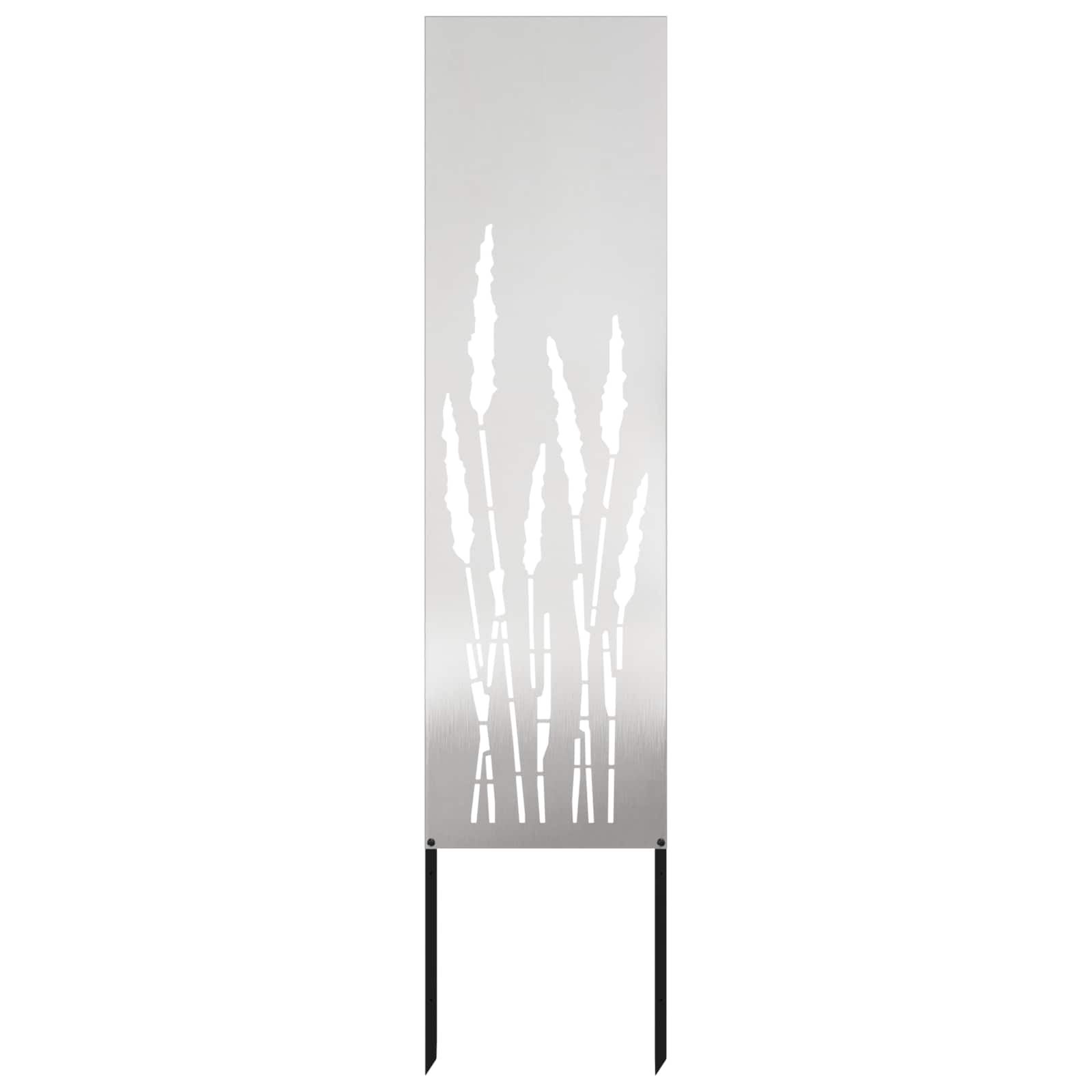 Garten Sichtschutz-Leinwand Silber 32 x 140 cm Edelstahl