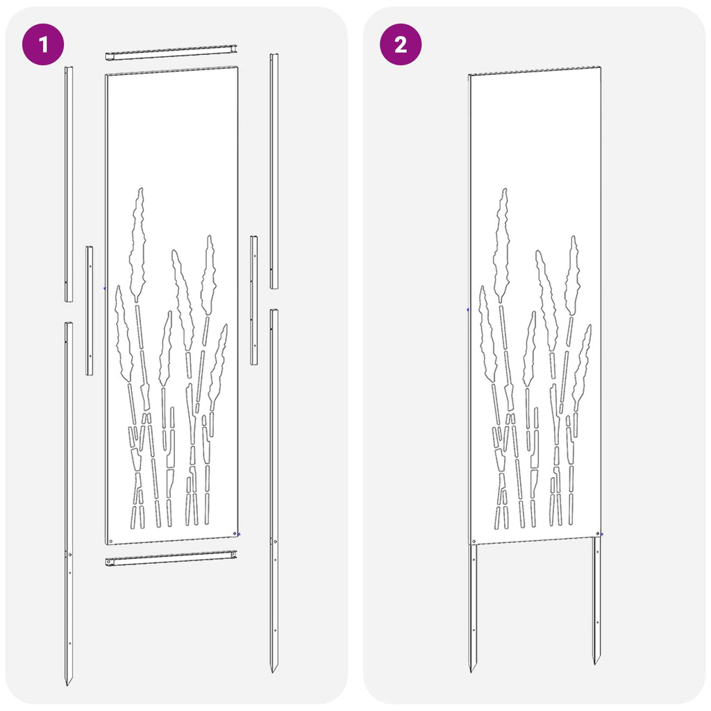 Garten Sichtschutz-Leinwand Silber 32 x 140 cm Verzinkter Stahl