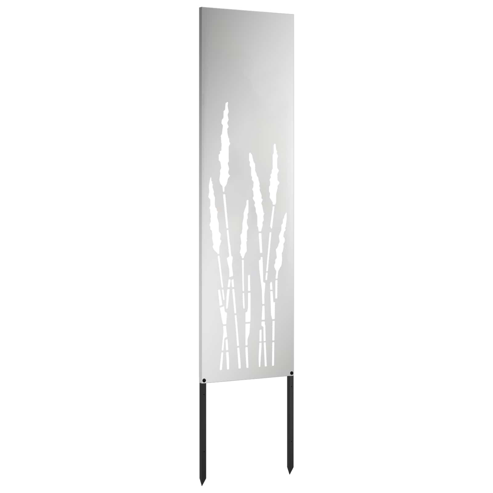 Garten Sichtschutz-Leinwand Silber 32 x 140 cm Verzinkter Stahl
