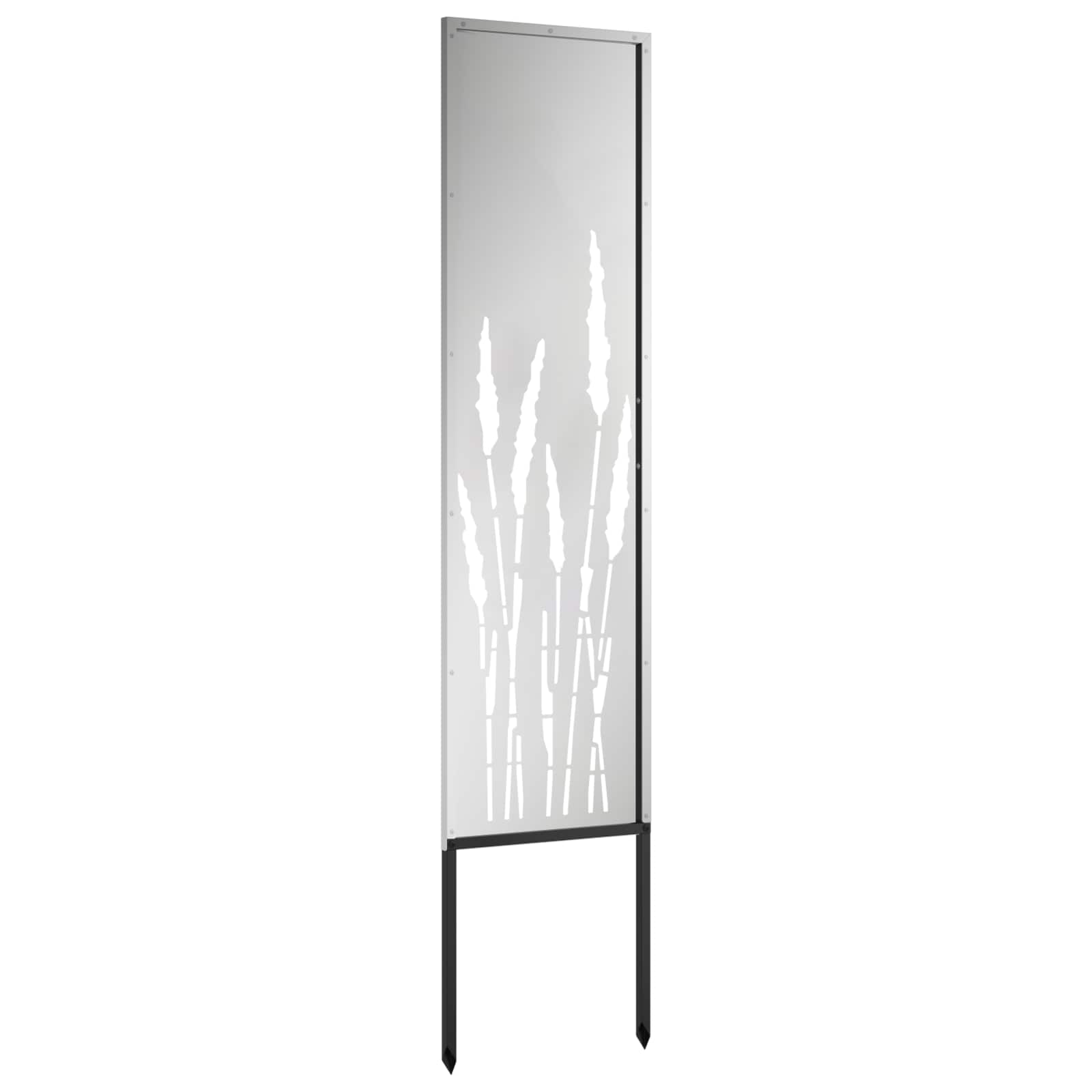 Garten Sichtschutz-Leinwand Silber 32 x 140 cm Verzinkter Stahl