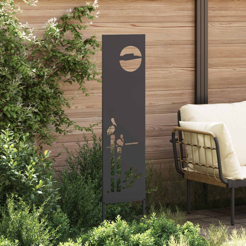 Garten Sichtschutz-Leinwand Schwarz 32 x 140 cm