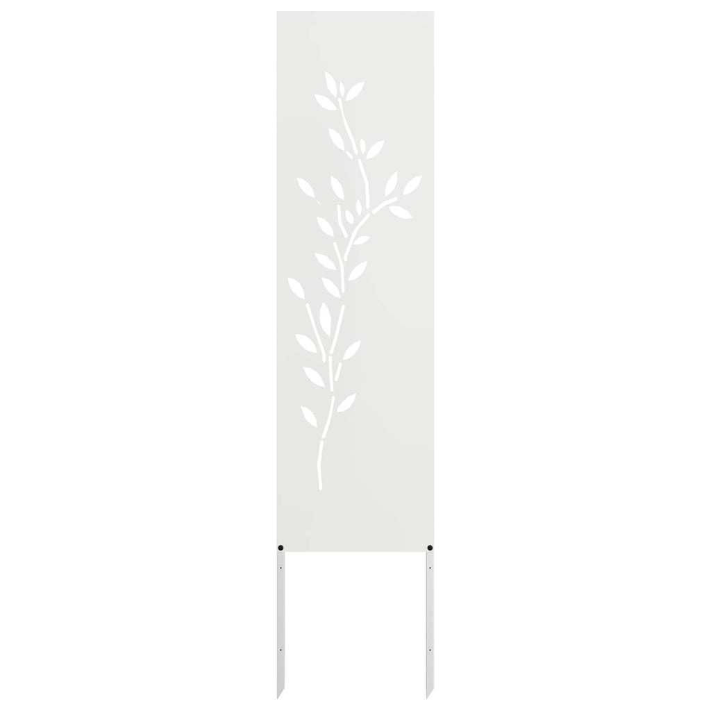 Garten Sichtschutz-Leinwand Floral Weiß 32 x 140 cm
