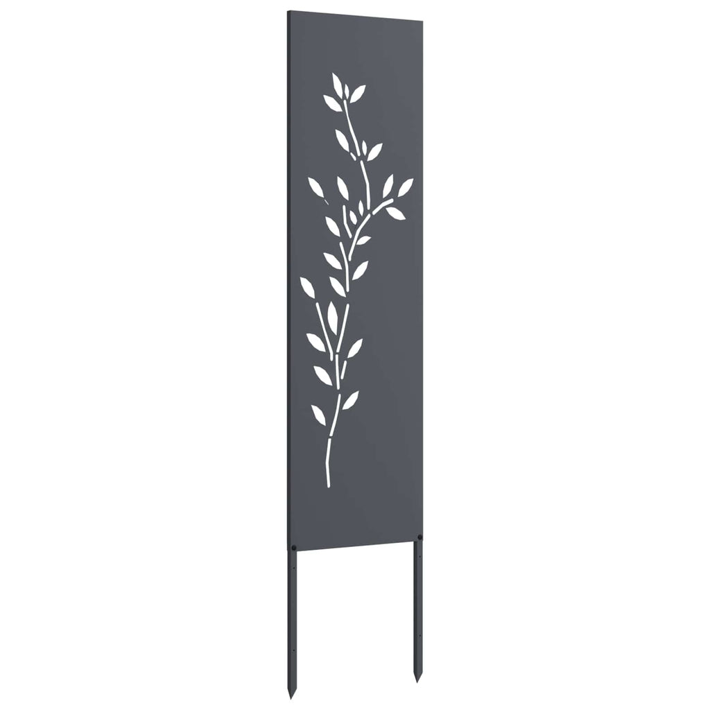 Garten Sichtschutz-Leinwand Floral Anthrazit 32 x 140 cm