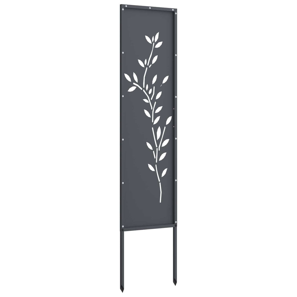 Garten Sichtschutz-Leinwand Floral Anthrazit 32 x 140 cm