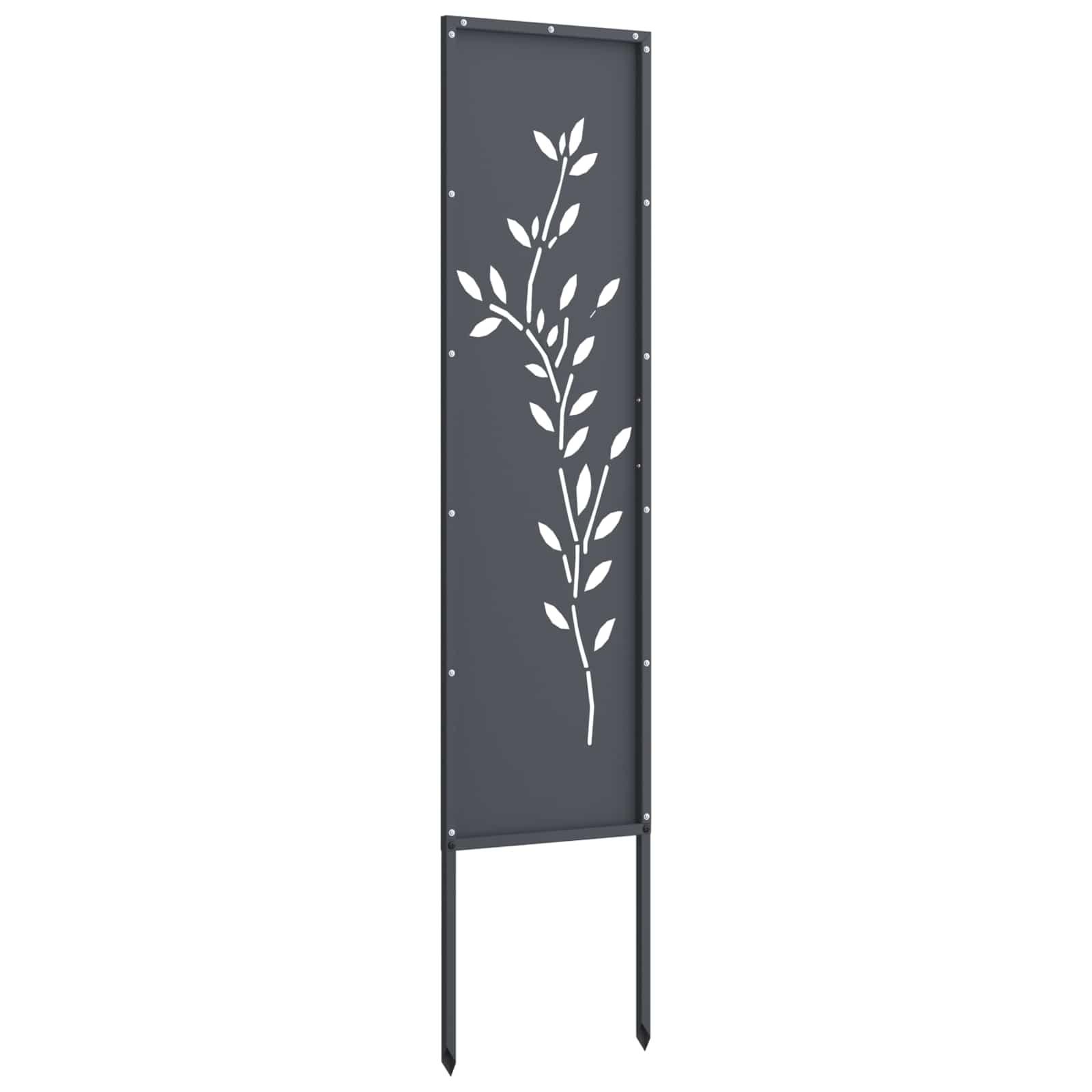 Garten Sichtschutz-Leinwand Floral Anthrazit 32 x 140 cm