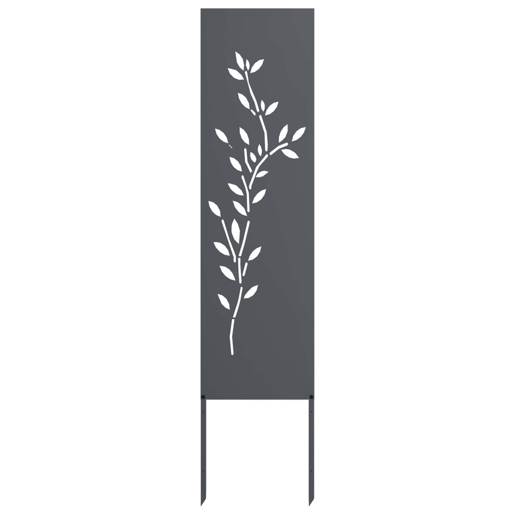 Garten Sichtschutz-Leinwand Floral Anthrazit 32 x 140 cm