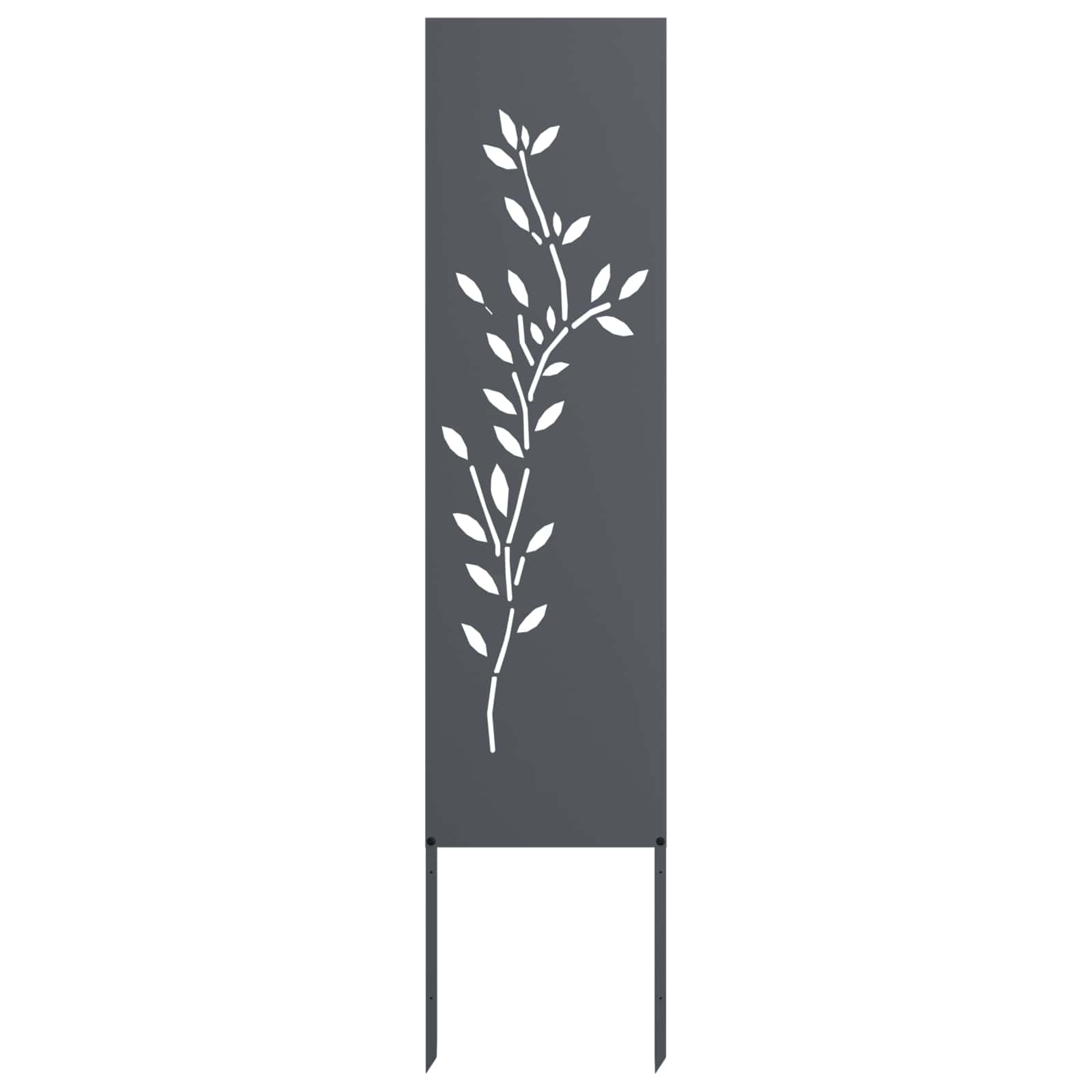 Garten Sichtschutz-Leinwand Floral Anthrazit 32 x 140 cm