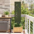 Garten Sichtschutz-Leinwand Floral Olivgrün 32 x 140 cm