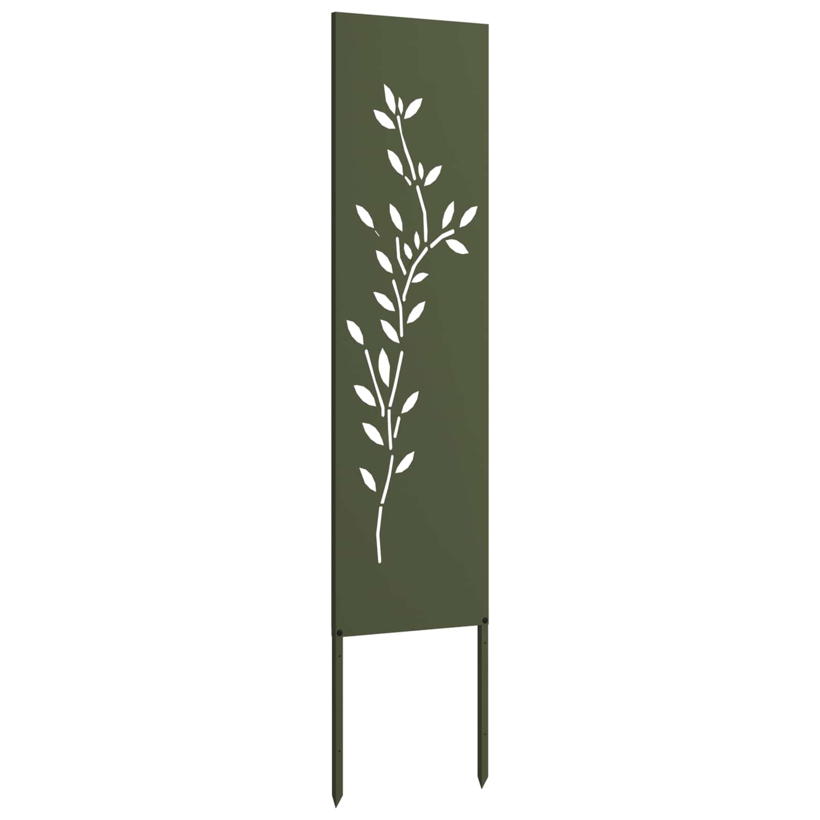 Garten Sichtschutz-Leinwand Floral Olivgrün 32 x 140 cm