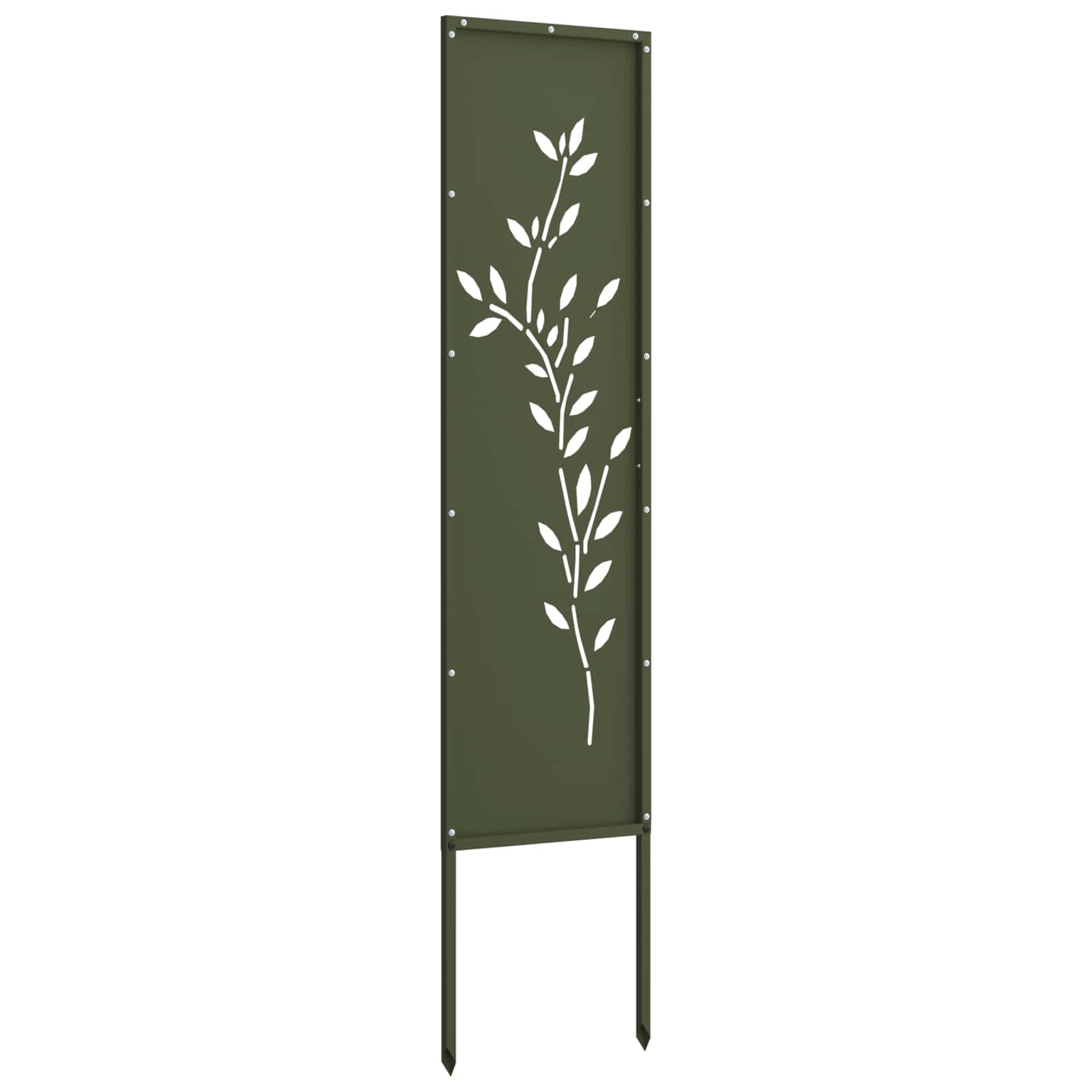 Garten Sichtschutz-Leinwand Floral Olivgrün 32 x 140 cm