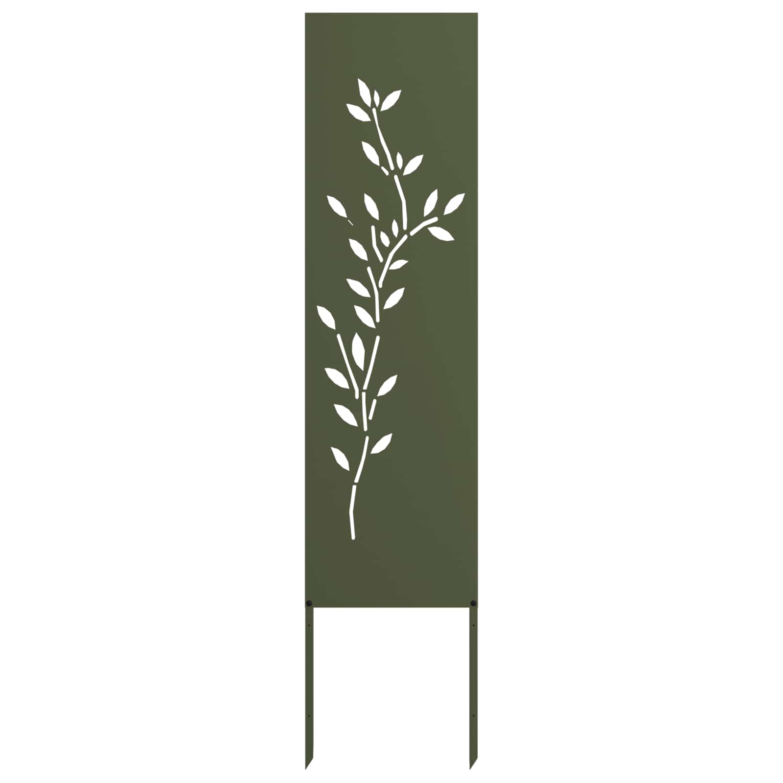 Garten Sichtschutz-Leinwand Floral Olivgrün 32 x 140 cm