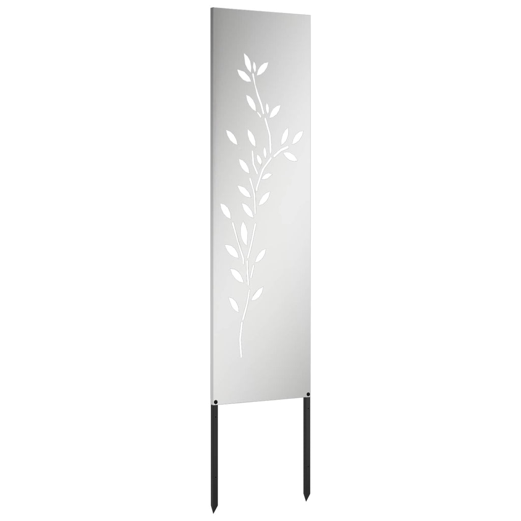 Garten Sichtschutz-Leinwand Silber 32 x 140 cm Verzinkter Stahl