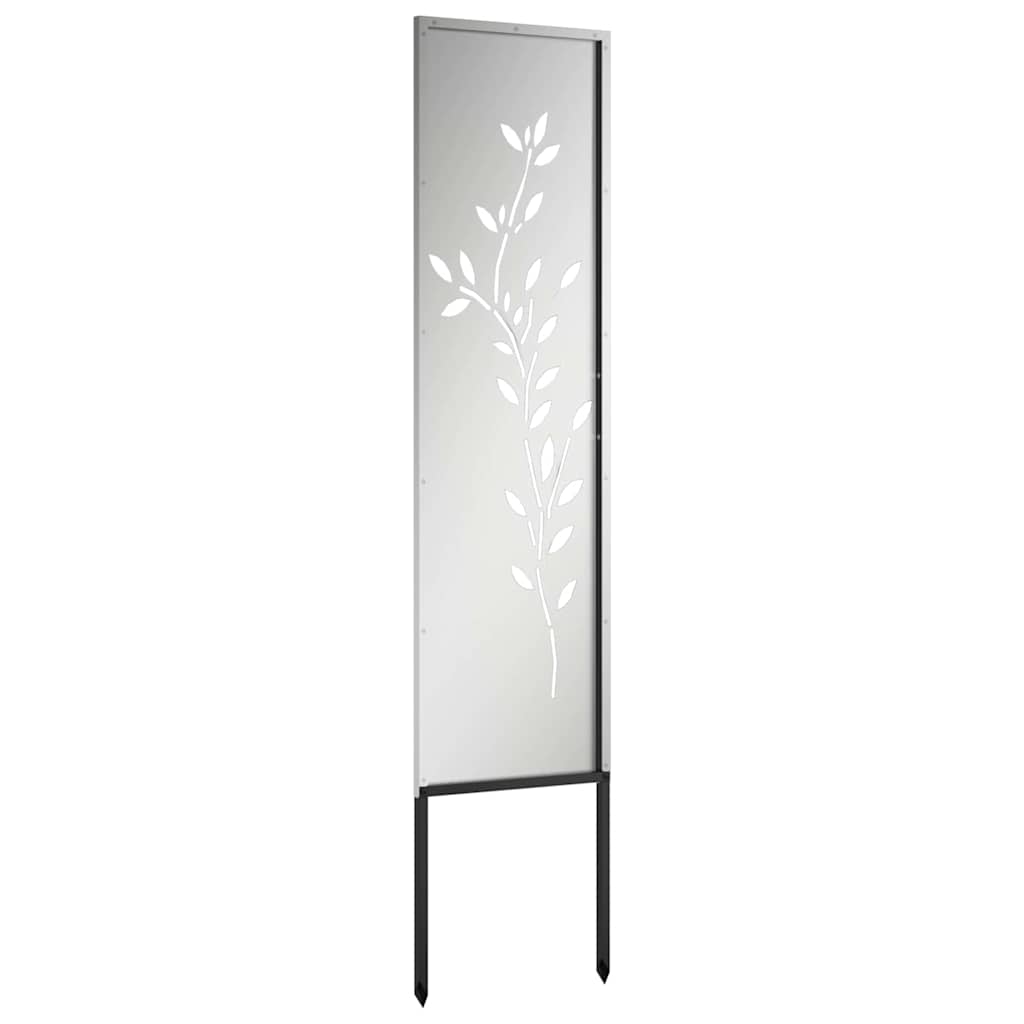 Garten Sichtschutz-Leinwand Silber 32 x 140 cm Verzinkter Stahl
