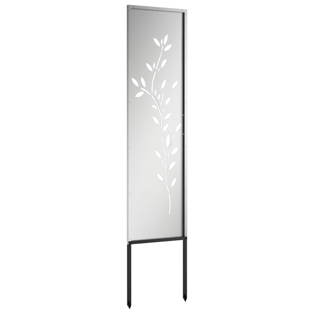Garten Sichtschutz-Leinwand Silber 32 x 140 cm Verzinkter Stahl