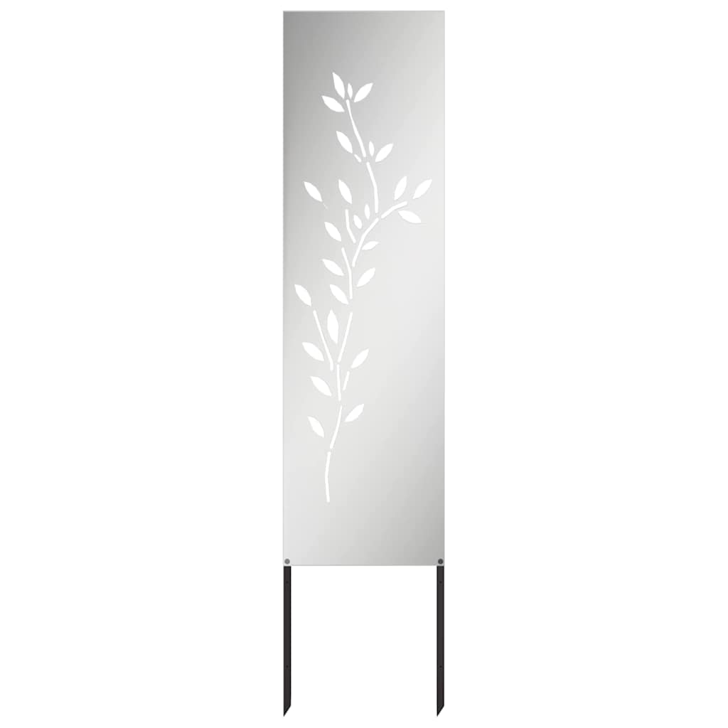 Garten Sichtschutz-Leinwand Silber 32 x 140 cm Verzinkter Stahl
