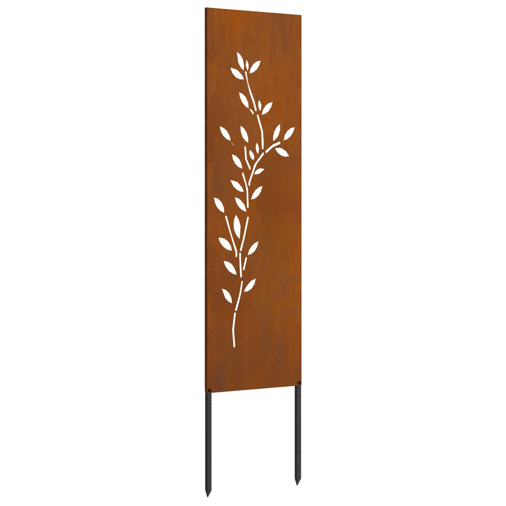 Garten Sichtschutz-Leinwand Rostig 32 x 140 cm Wetterfeststahl