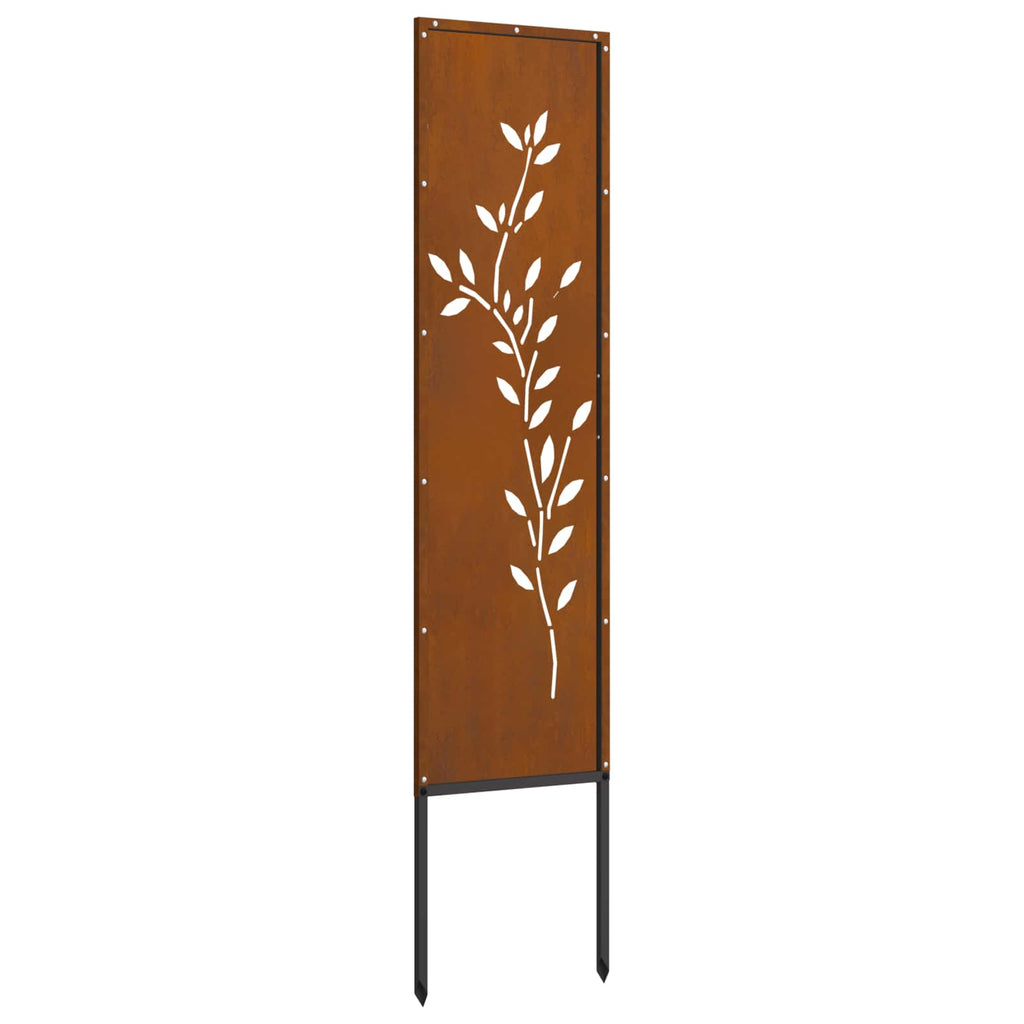 Garten Sichtschutz-Leinwand Rostig 32 x 140 cm Wetterfeststahl