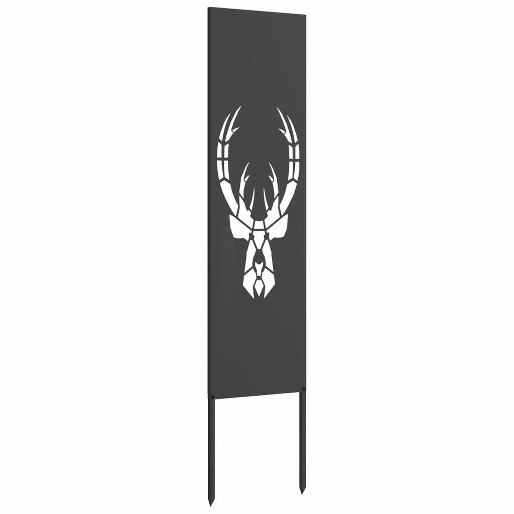 Garten Sichtschutz-Leinwand Tiermuster Schwarz 32 x 140 cm