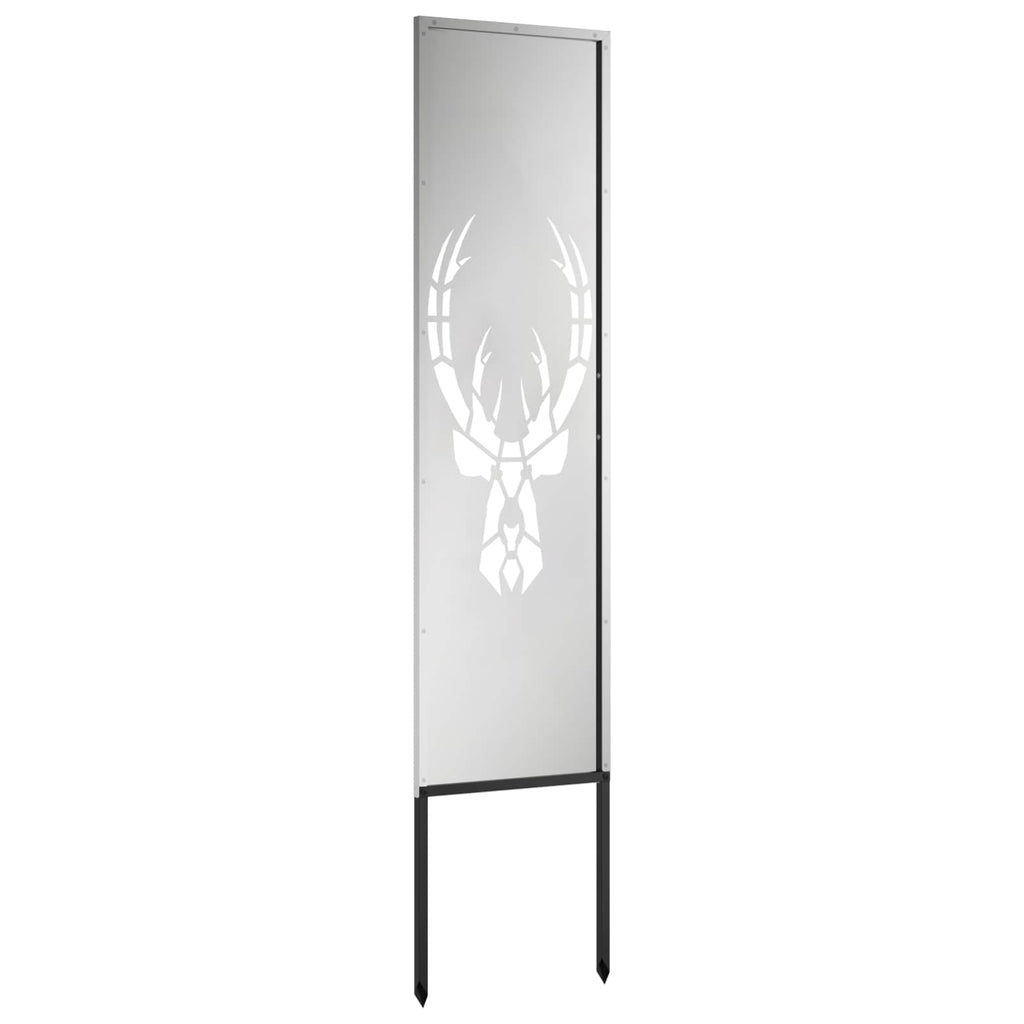 Garten Sichtschutz-Leinwand Silber 32 x 140 cm Verzinkter Stahl