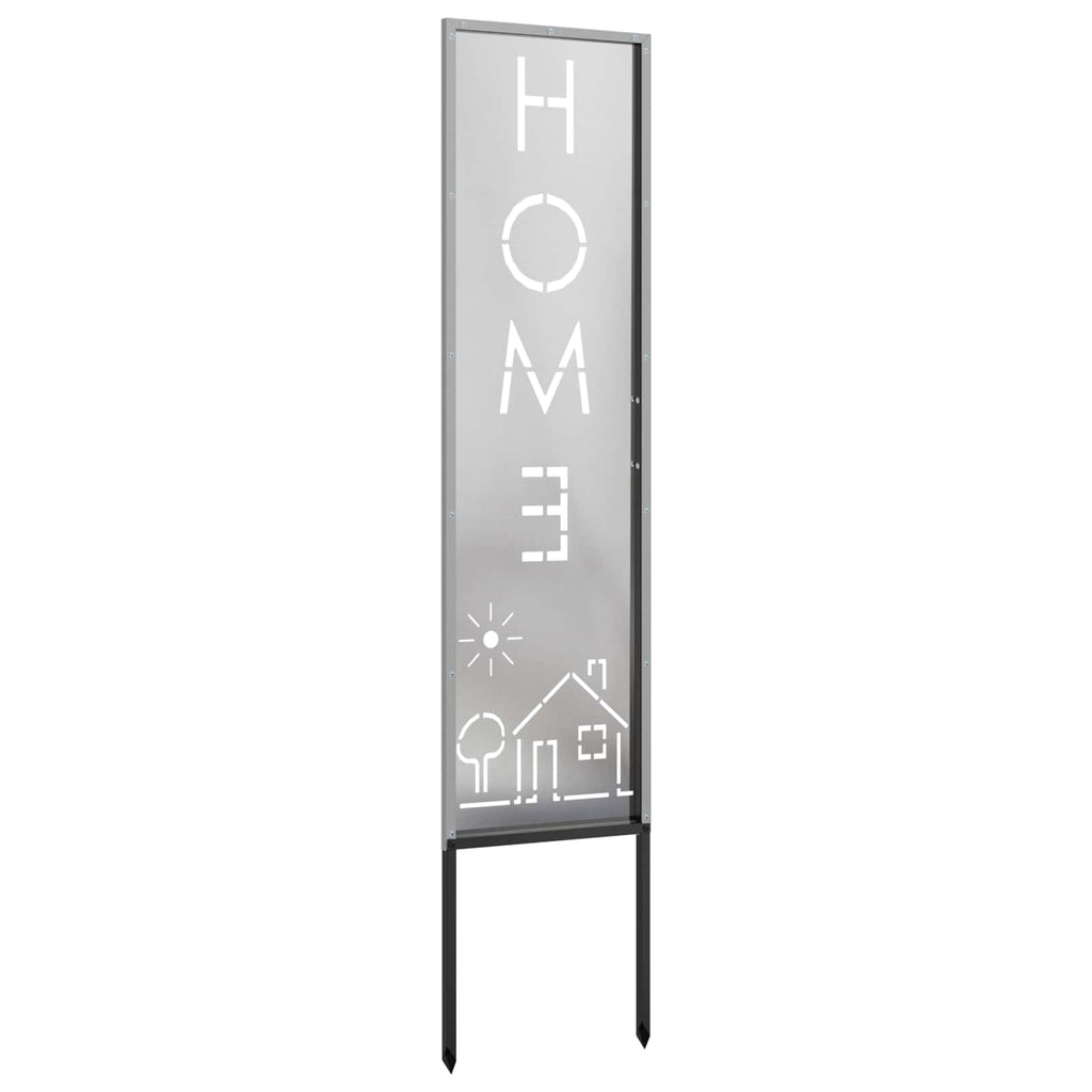 Garten Sichtschutz-Leinwand Silber 32 x 140 cm Edelstahl
